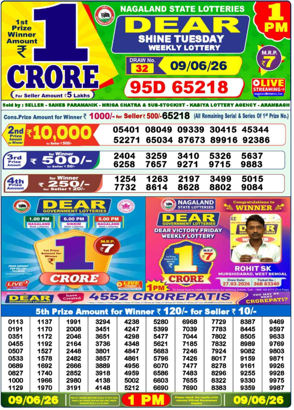 Dear Victory Result 1PM Tuesday, 9 June 2026