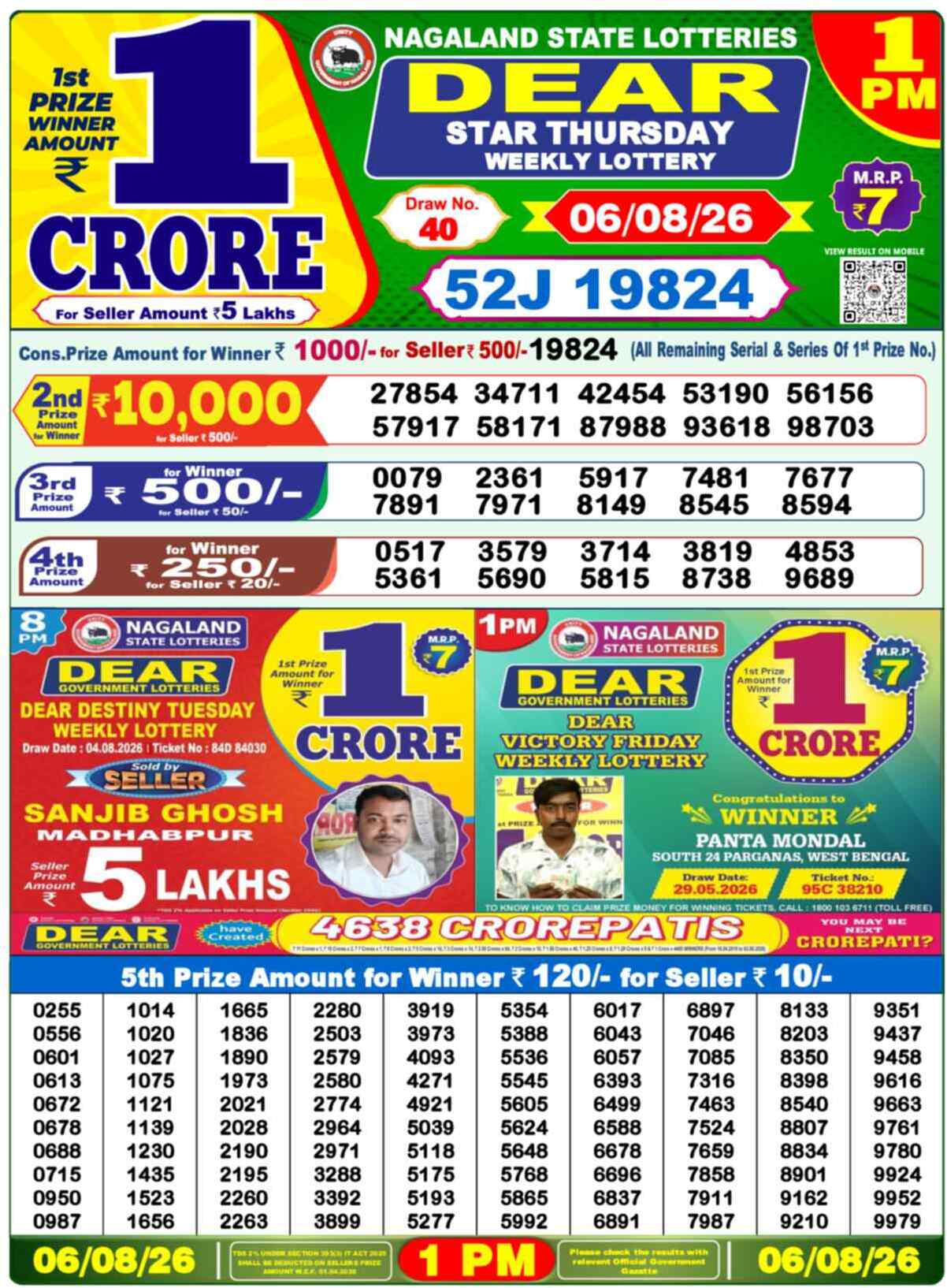 Dear Spark Result 1PM Thursday, 6 August 2026